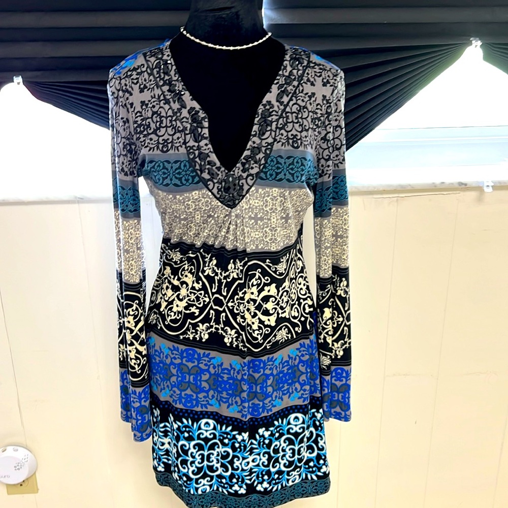 Beautiful Hale Bob size small stretch dress with beading